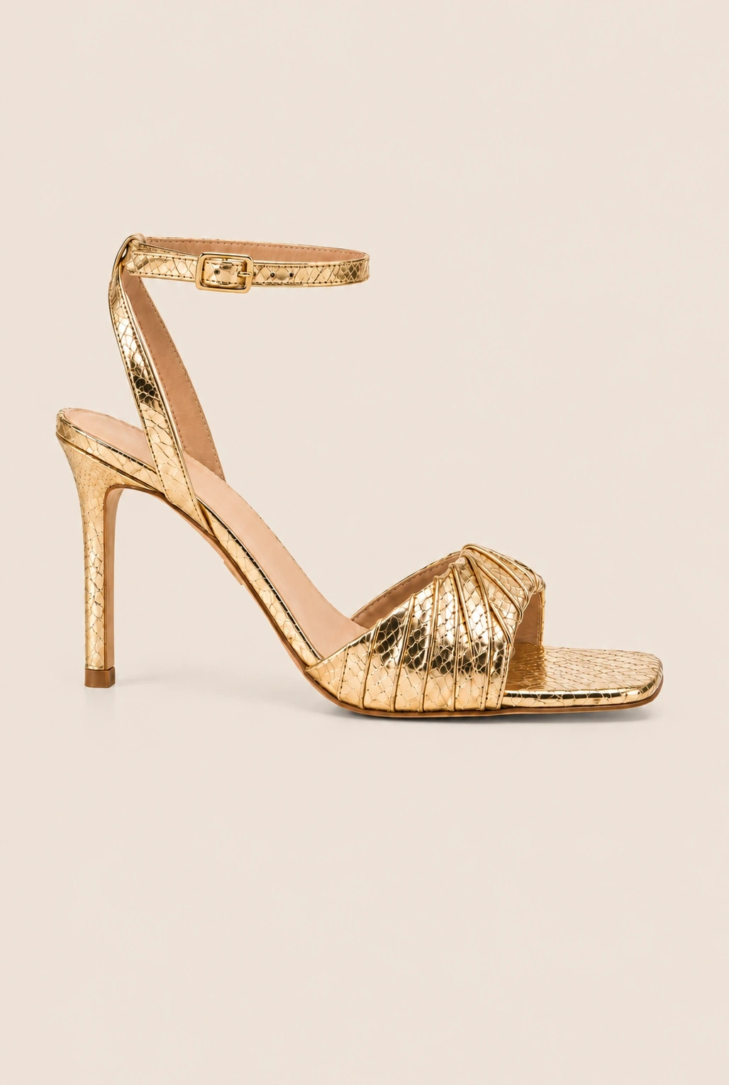 Dazzle – sandales dorées à talon aiguille fin