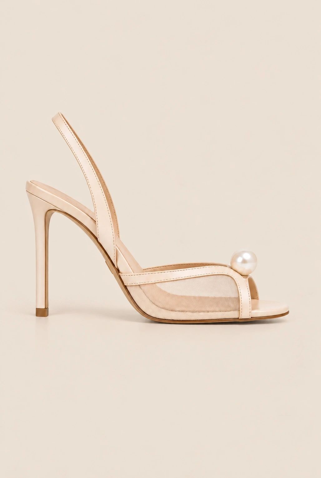 Lumiere – sandales beige clair avec perle décorative